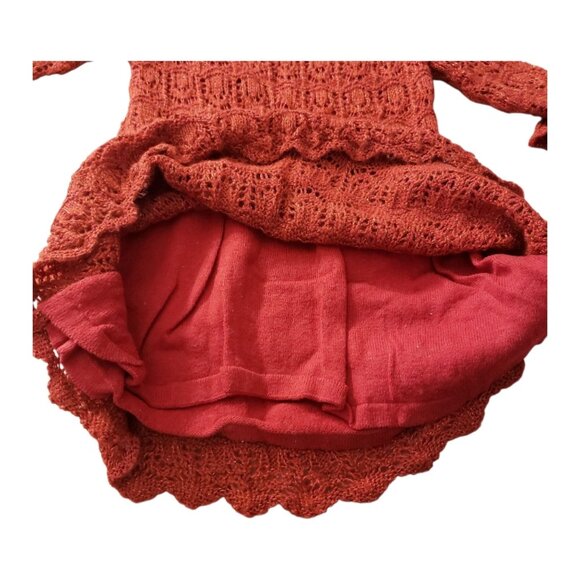 CT2122 Cat & Jack Red Holiday Girls Sweater Dress 2T - Picture 8 of 9